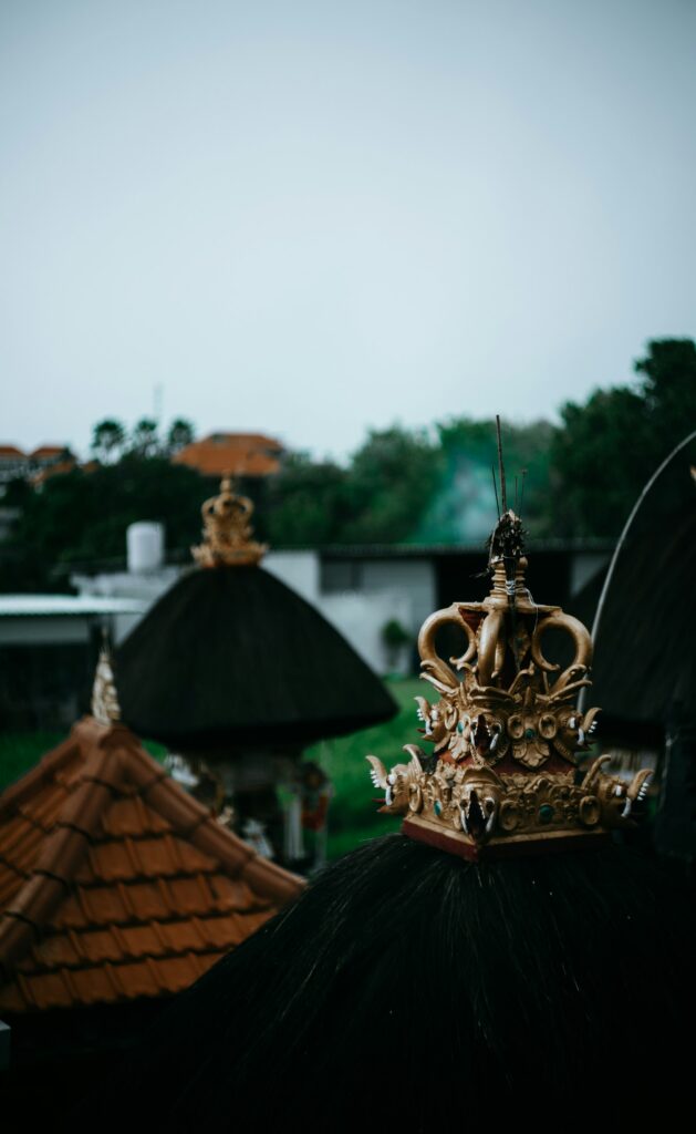 Golden temple roof detail in Southeast Asia